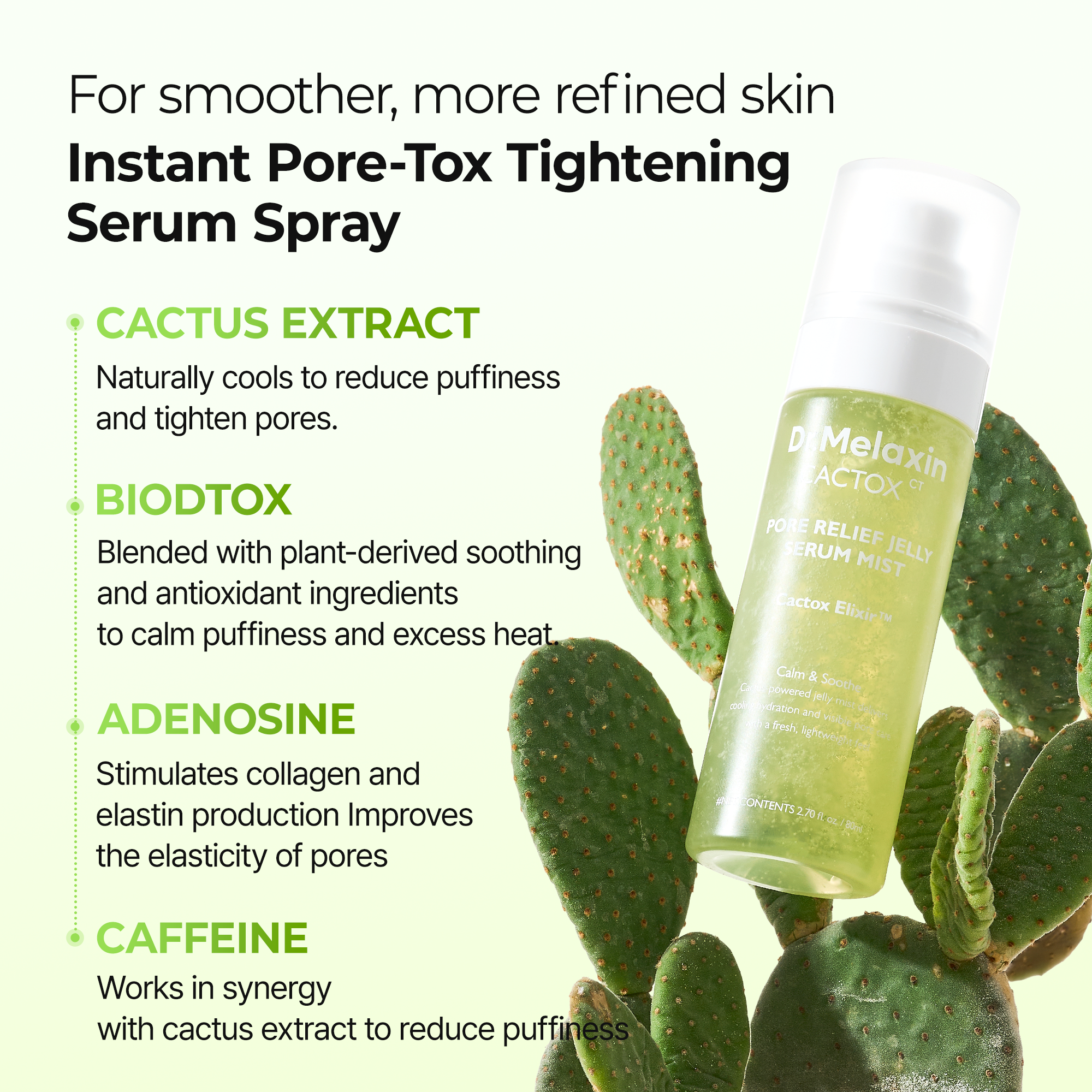 CACTOX Pore Relief Jelly Serum Mist